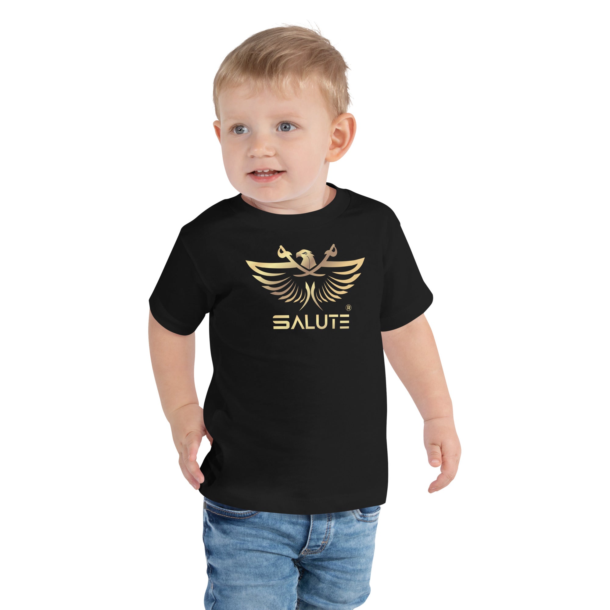 Salute Eagle Graphic Toddler Tee - Little Heroes in Training