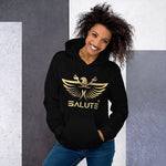 Load image into Gallery viewer, Salute Eagle Graphic Hoodie: Embrace Patriotism and Strength
