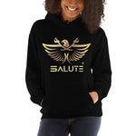 Load image into Gallery viewer, Salute Eagle Graphic Hoodie: Embrace Patriotism and Strength
