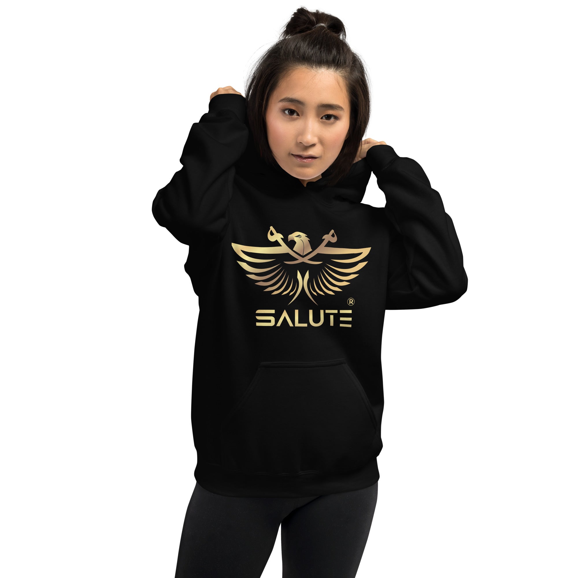 Salute Eagle Graphic Hoodie: Embrace Patriotism and Strength